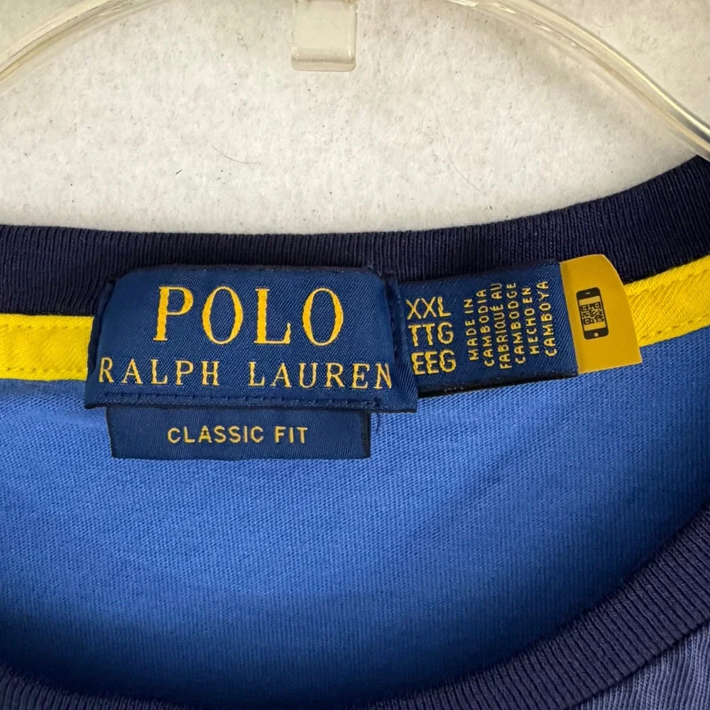 Polo Ralph Lauren Classic Fit Jersey Pocket T-Shirt Mens XXL Colorblock Preppy